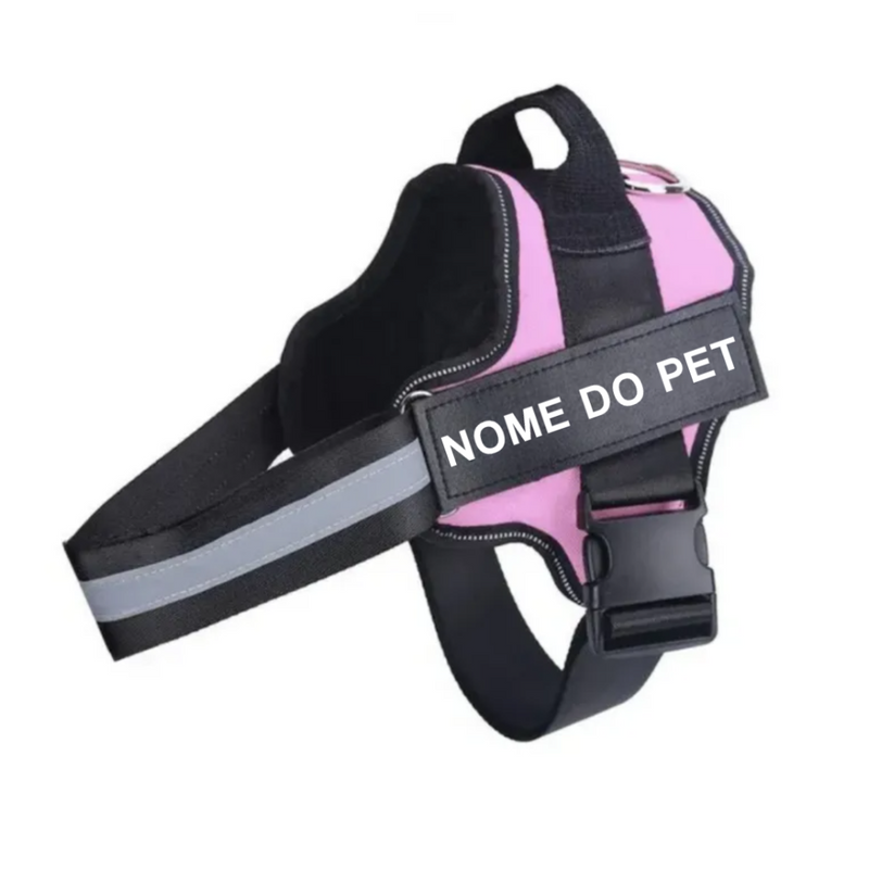 Peitoral Ajustável PetBelt  para Cachorros – Conforto, Segurança e Nome Personalizável!